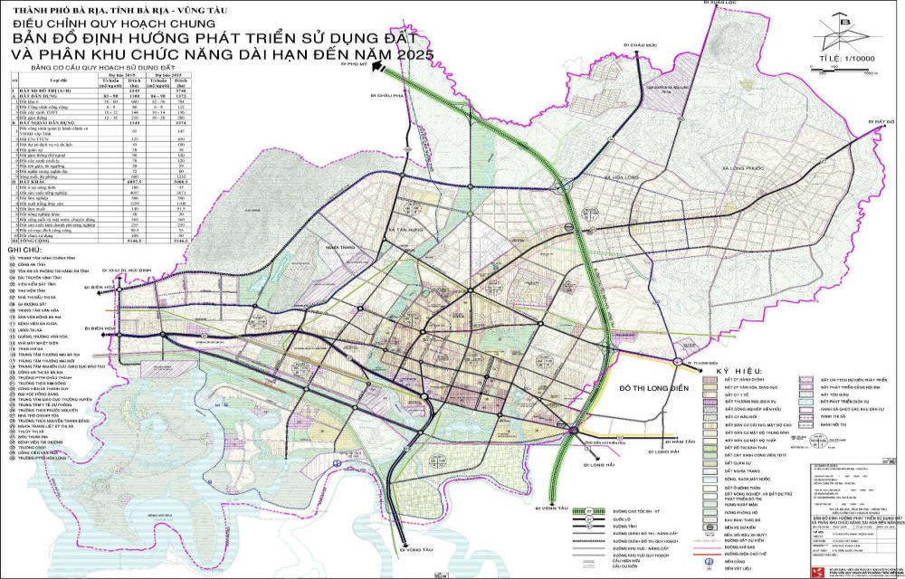 Bản đồ quy hoạch thành phố Bà Rịa