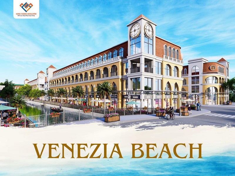 Phối cảnh trung tâm thương mại tại dự án Venezia Beach