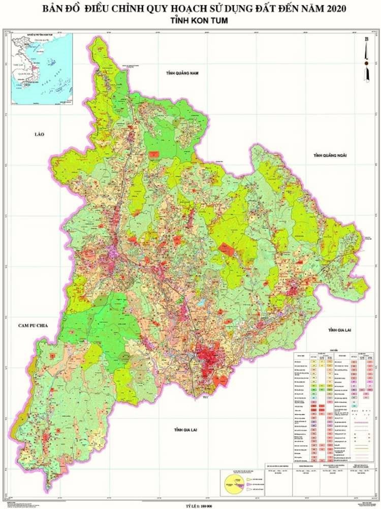 Bản đồ sử dụng đất tại Kon Tum