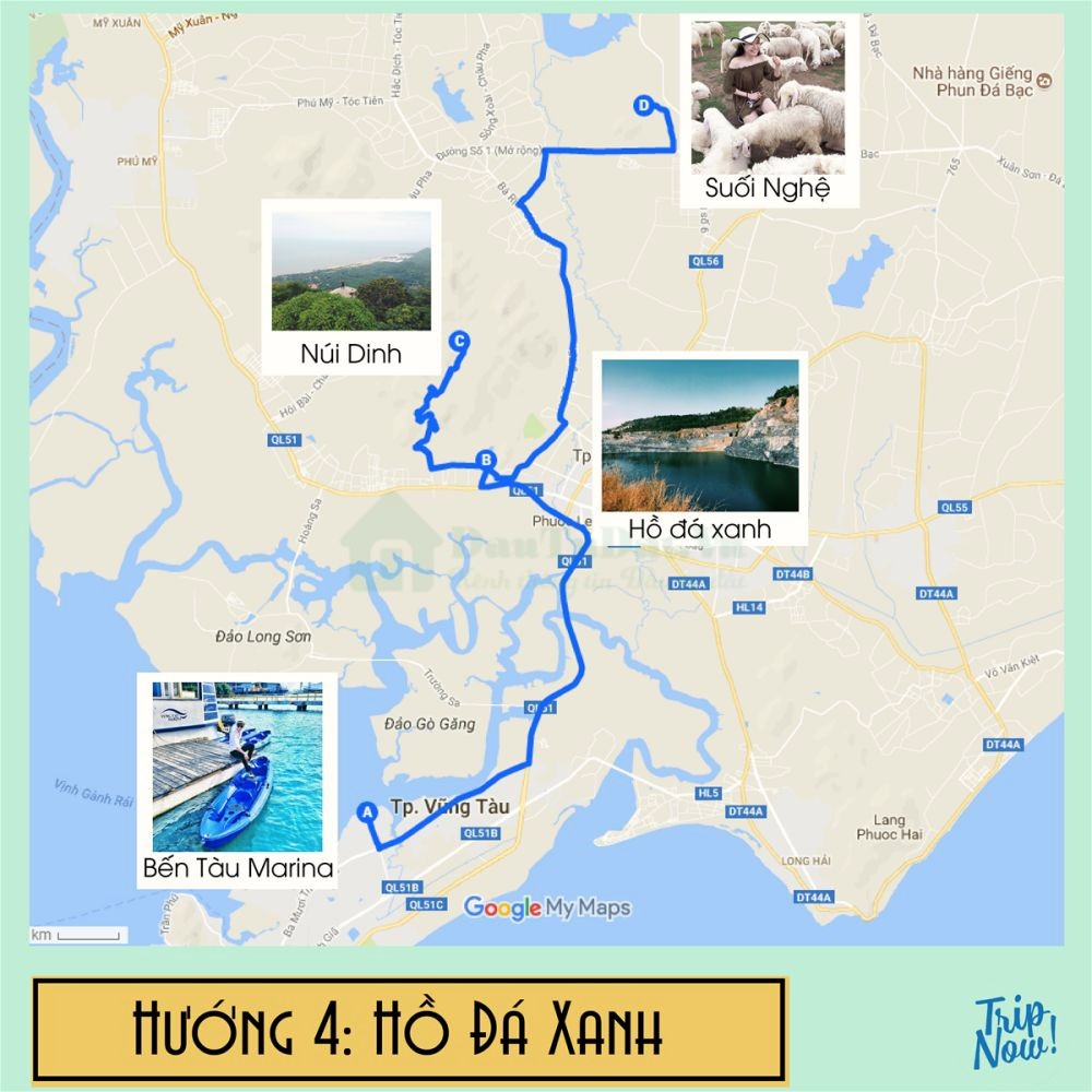 Bản đồ du lịch Bà Rịa - Vũng Tàu
