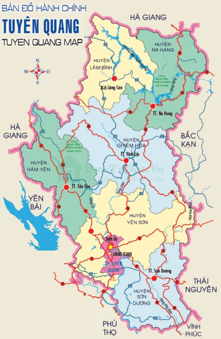 Bản đồ hàng chính Tuyên Quang