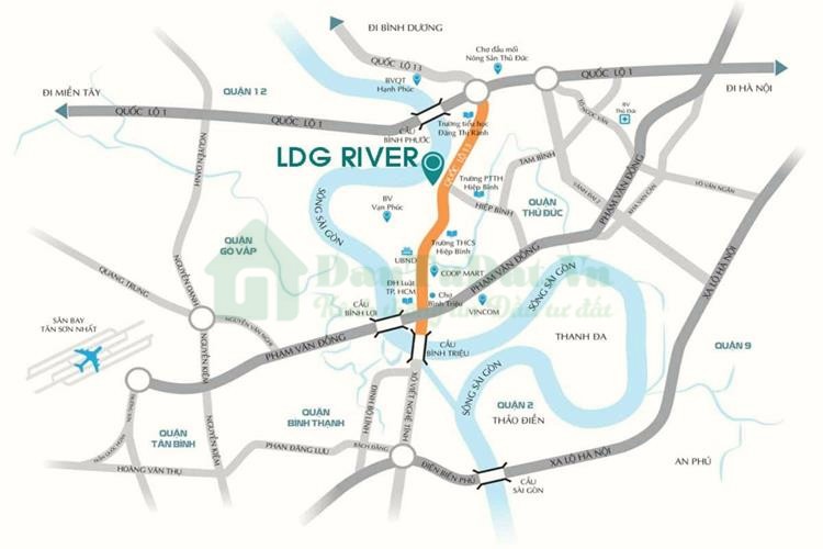Vị trí dự án LDG River Thủ Đức