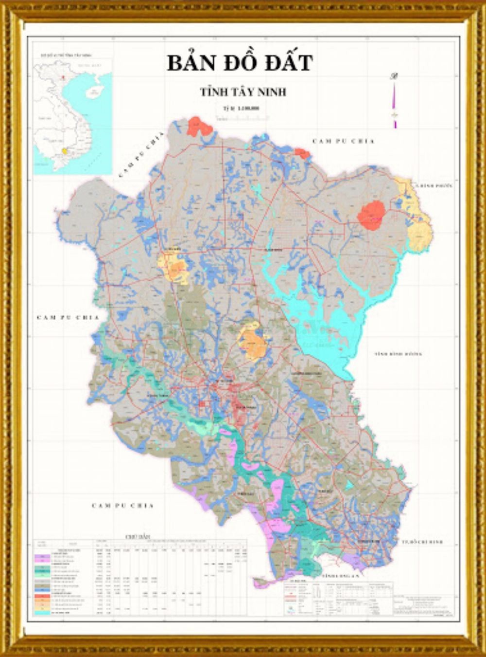 Bản đồ sử dụng đất Tây Ninh