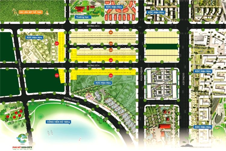 Mặt bằng dự án Phú Mỹ Eco City 