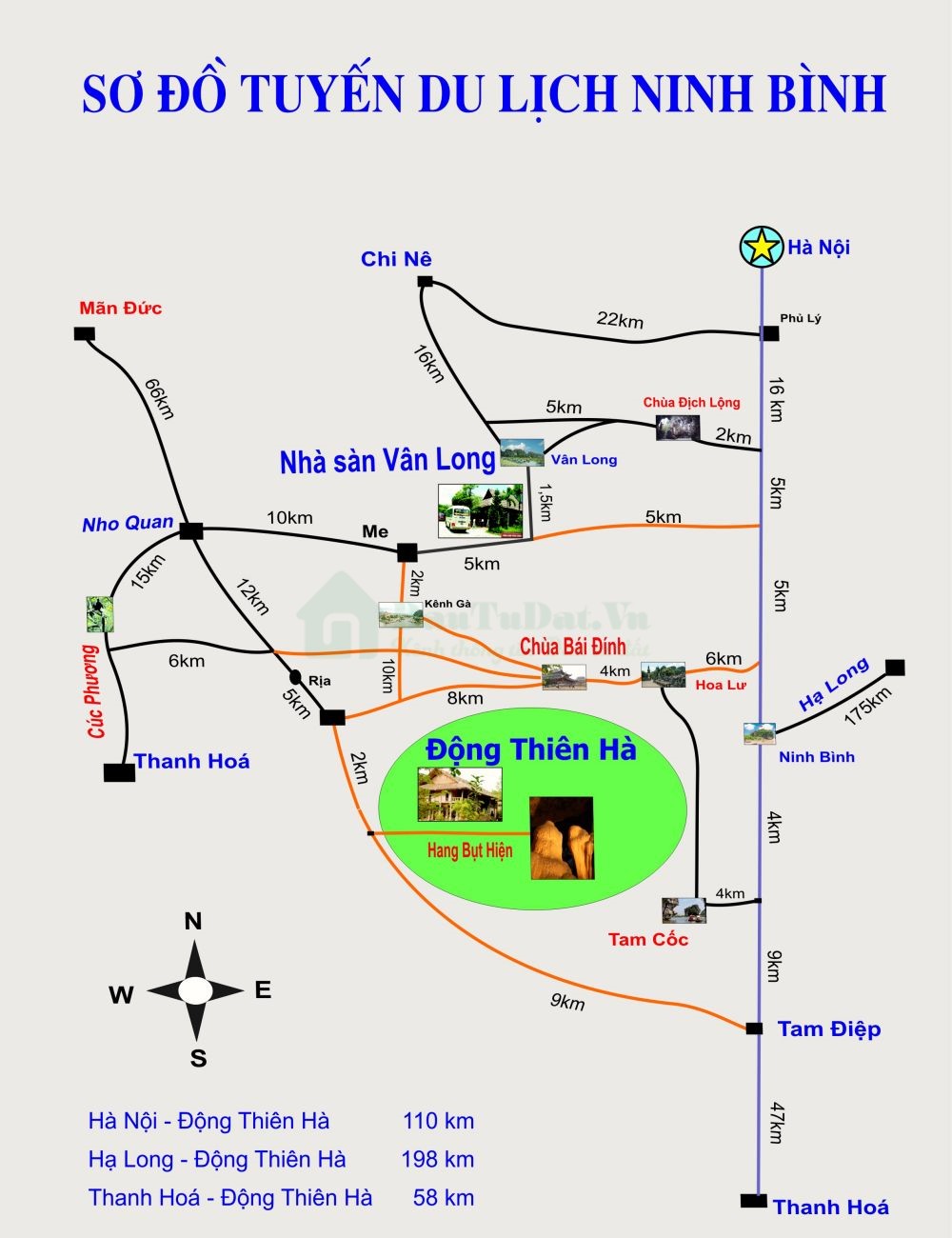 Bản đồ du lịch Ninh Bình