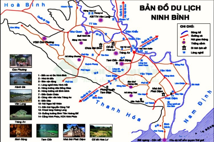 Bản đồ du lịch Ninh Bình