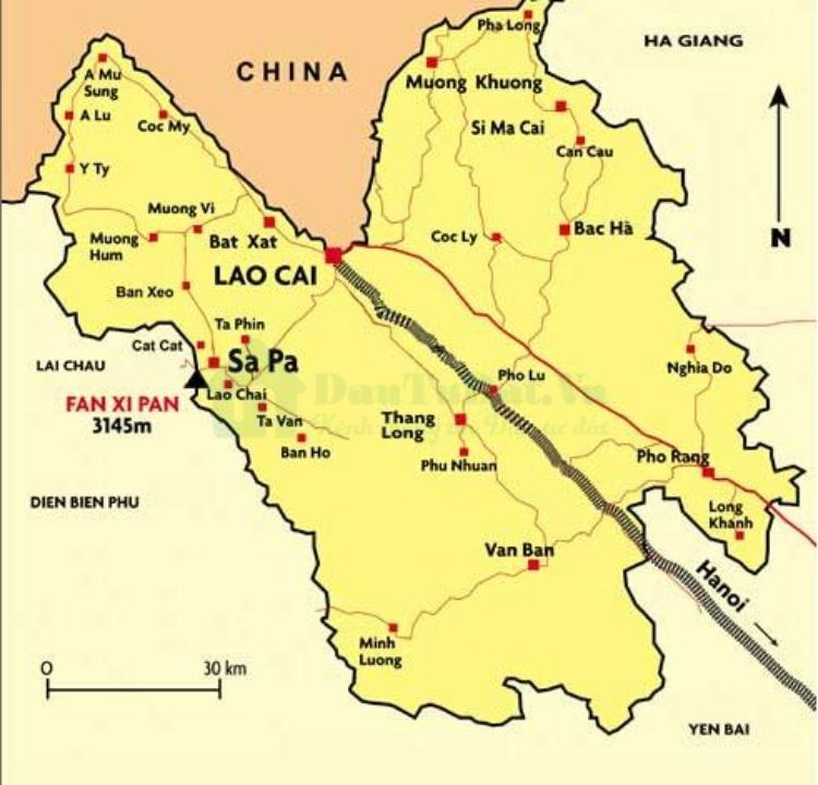 Vị trí địa lý của Lào Cai