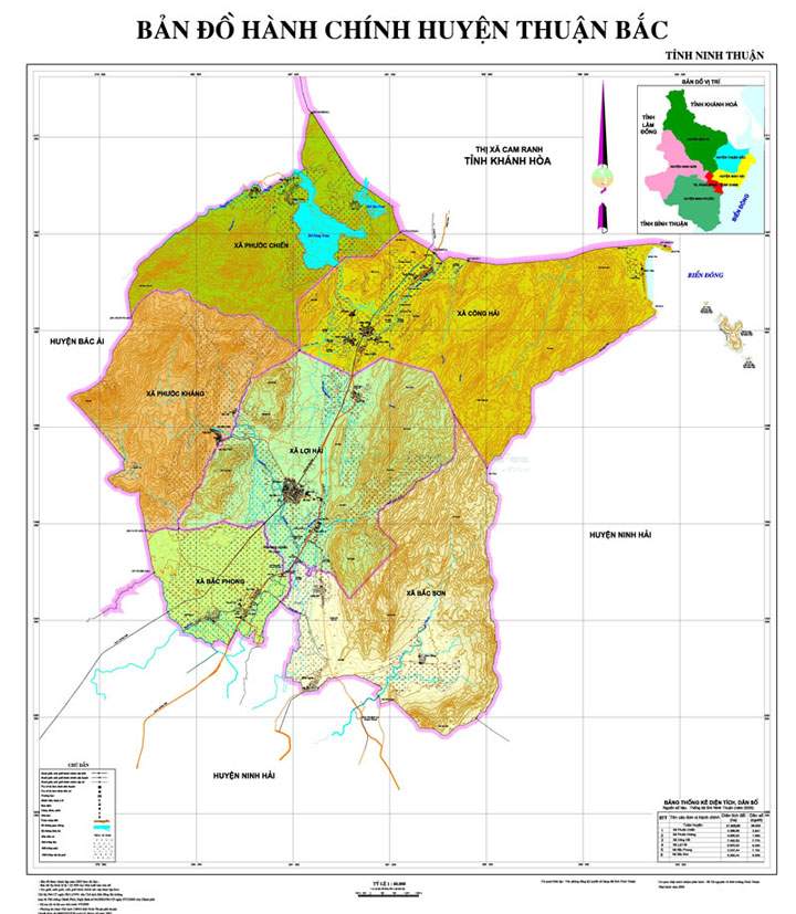 Bản Đồ Hành Chính Huyện Thuận Bắc
