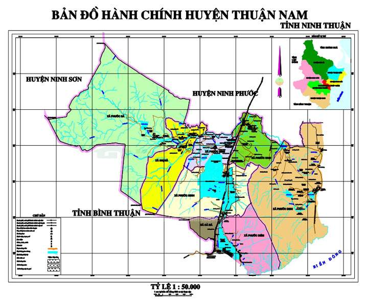 Bản Đồ Hành Chính Huyện Thuận Nam