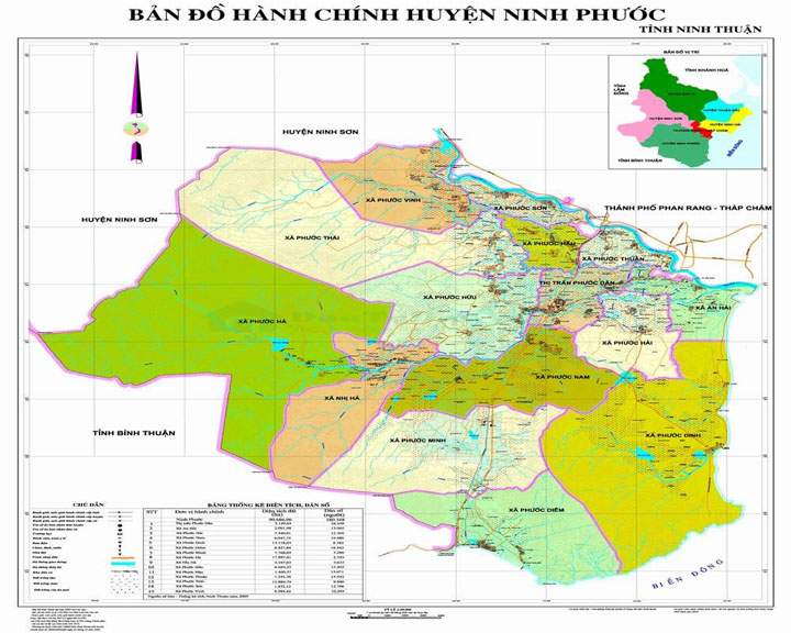 Bản Đồ Hành Chính Huyện Ninh Phước