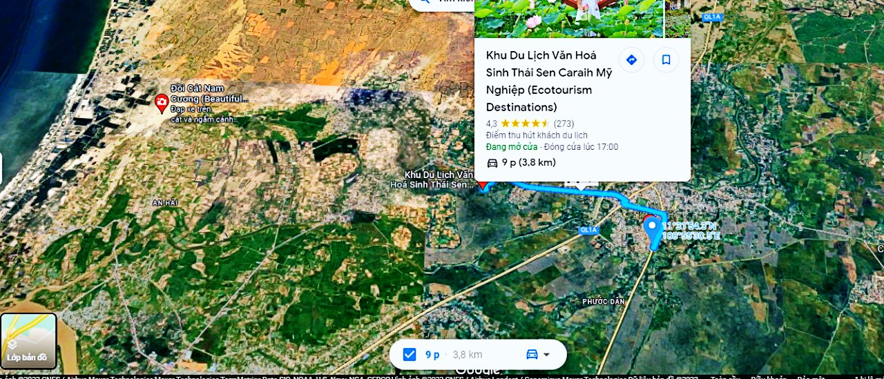Vị trí  lô đất tại Phước Dân, tỉnh Ninh Thuận