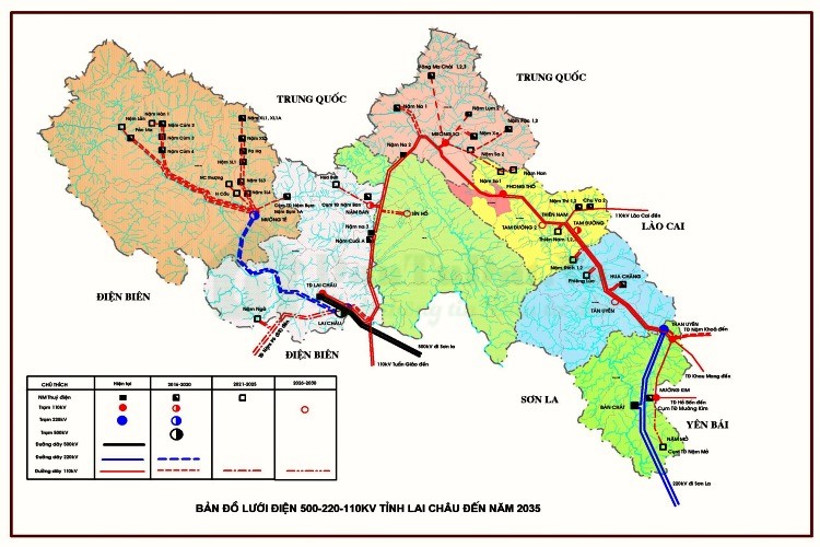 Bản đồ lưới điện tỉnh Lai Châu