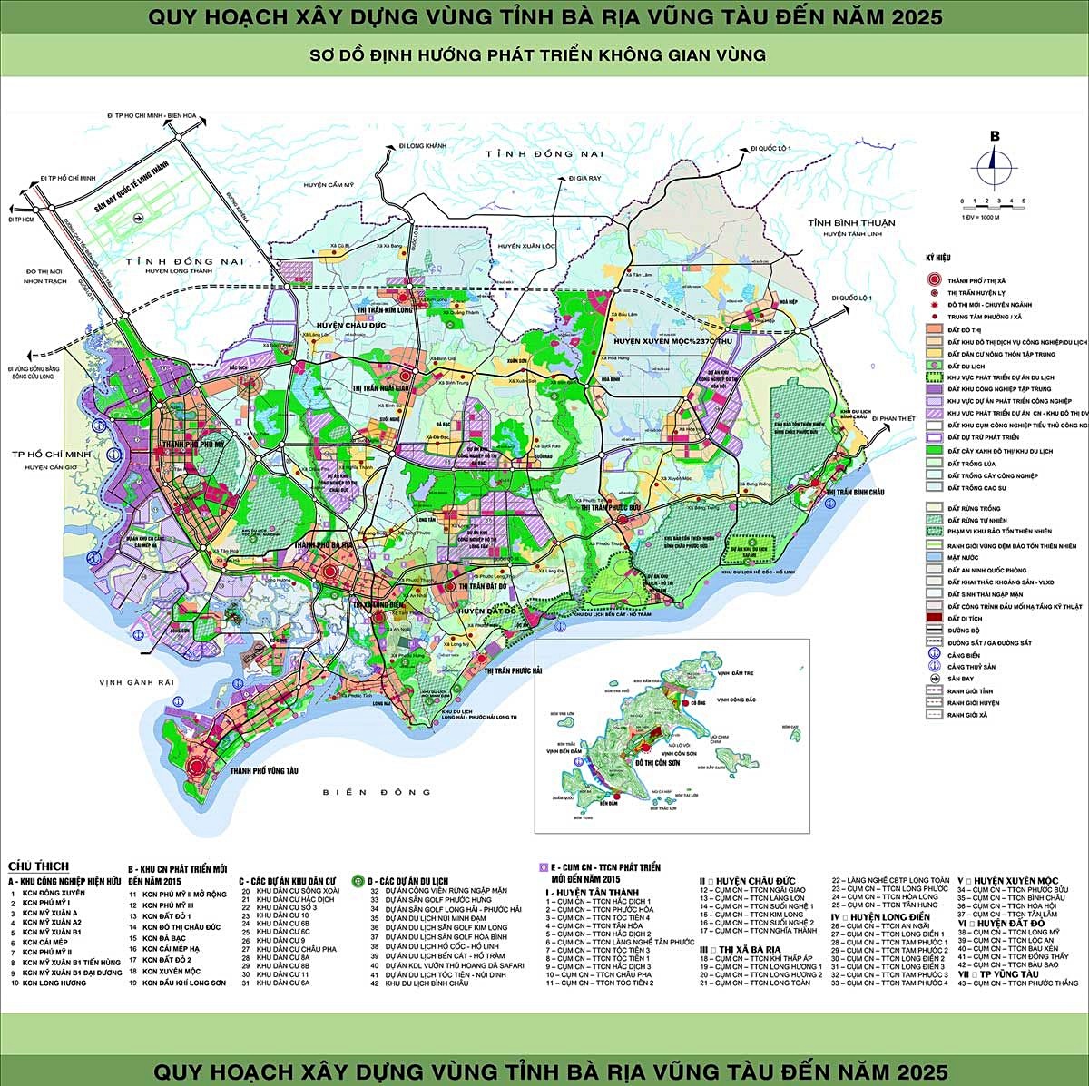 Quy hoạch xây dựng vùng tỉnh Bà Rịa - Vũng Tàu đến năm 2025