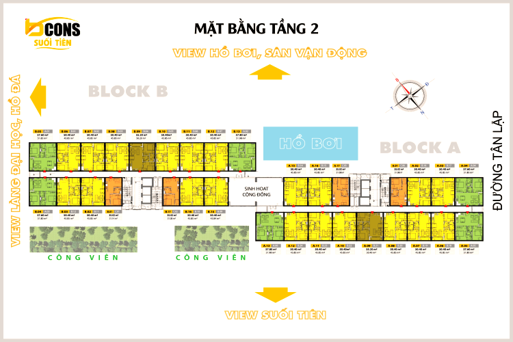 Mặt bằng dự án Bcons Suối Tiên