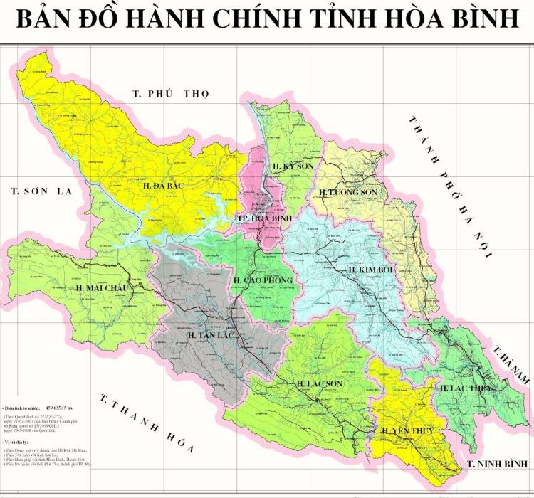 Bản đồ hành chính Hòa Bình