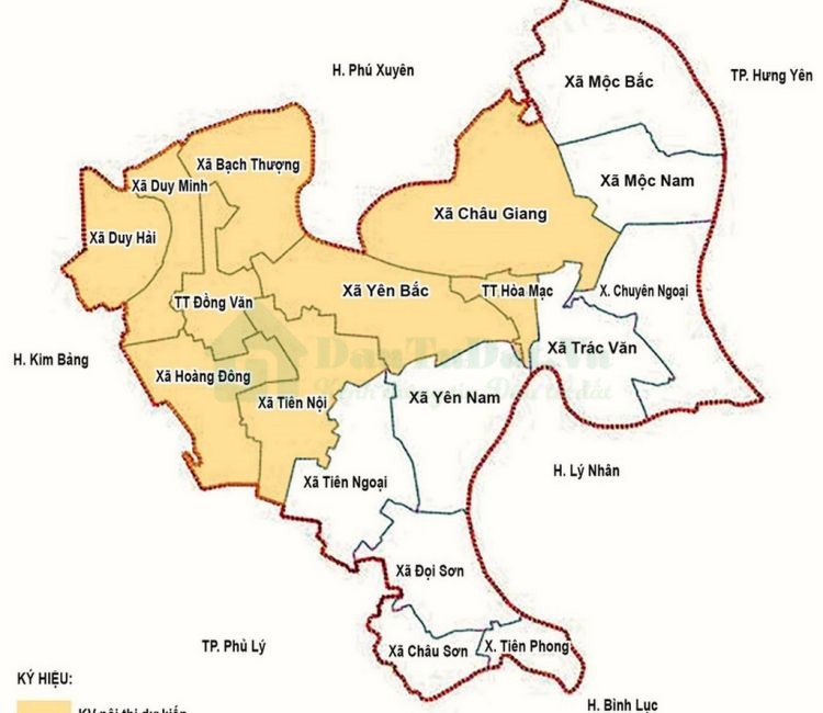 Bản đồ hàng chính tỉnh Hà Nam