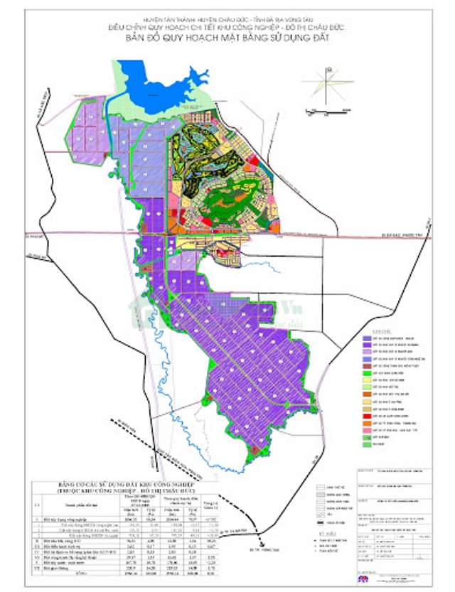 Bản đồ quy hoạch sử dụng đất huyện Châu Đức 