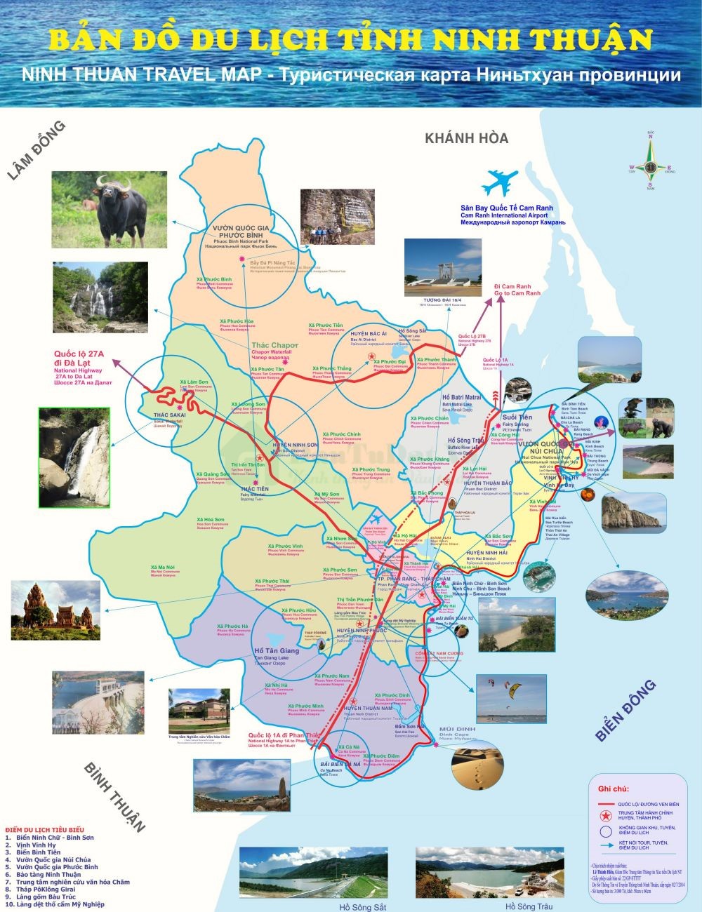 Bản đồ du lịch Ninh Thuận