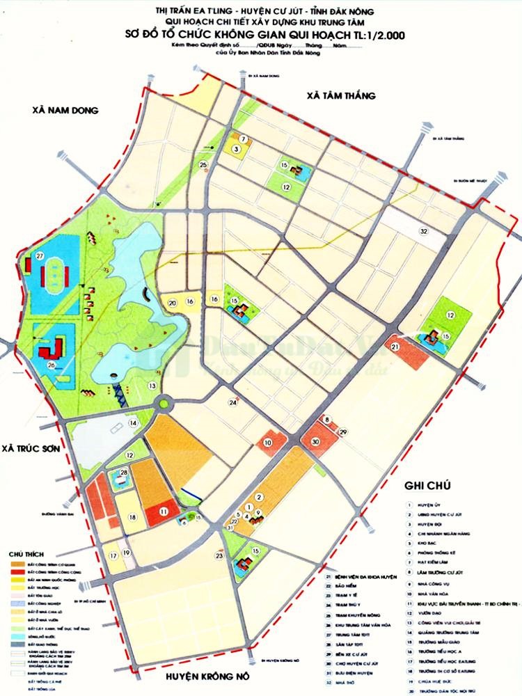 Bản đồ quy hoạch huyện Cư Jút