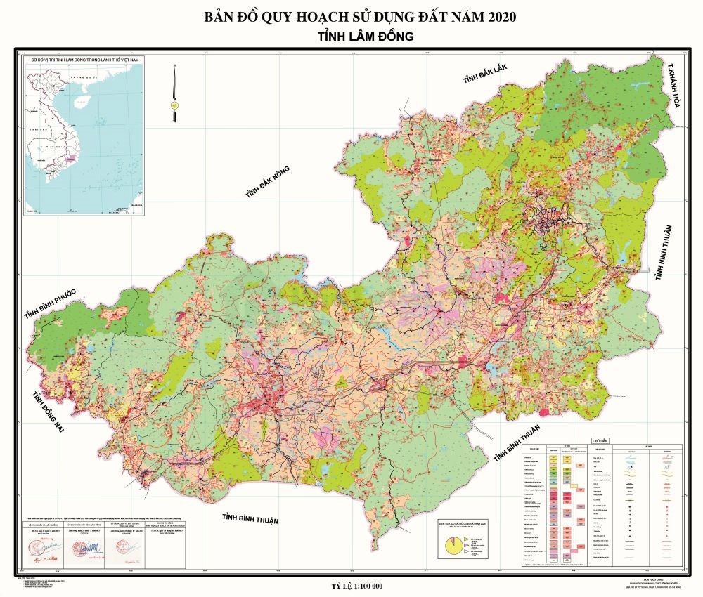 Bản đồ sử dụng đất tại Lâm Đồng 