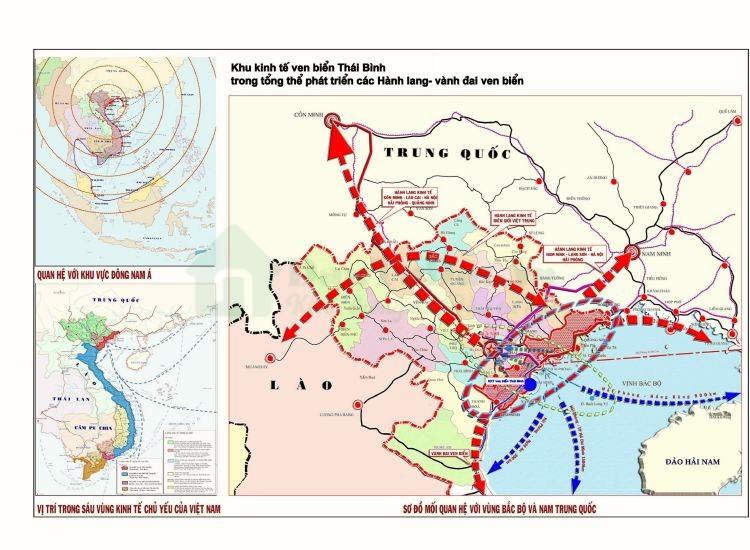 Bản đồ vùng kinh tế Thái Bình 