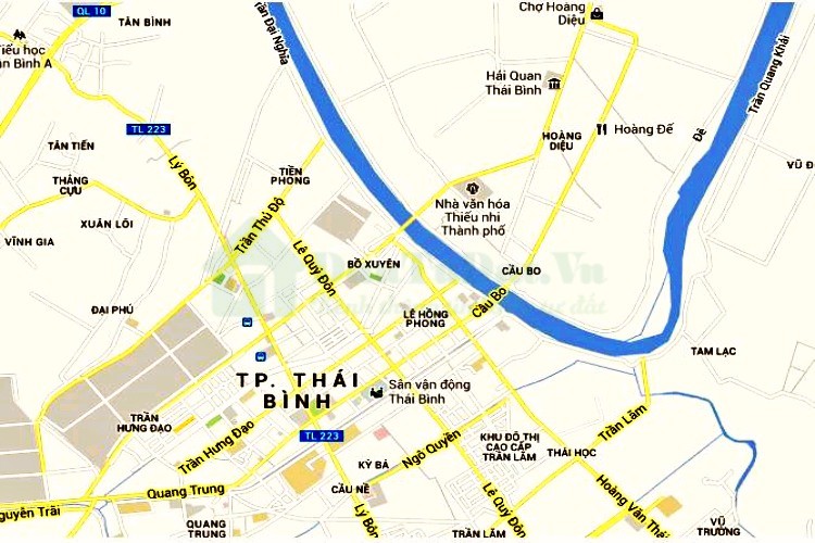 Bản đồ giao thông tỉnh Thái Bình