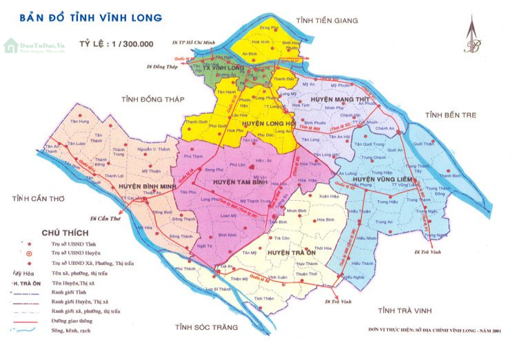Bản đồ du lịch Vĩnh Long 