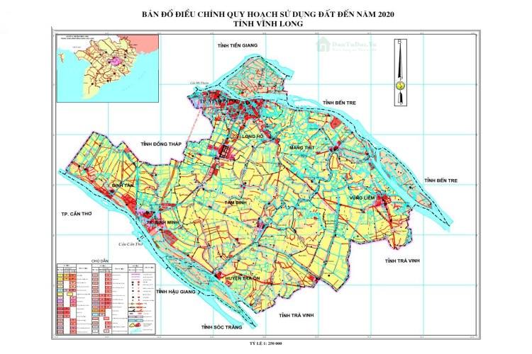 Bản đồ sử dụng đất tỉnh Vĩnh Long