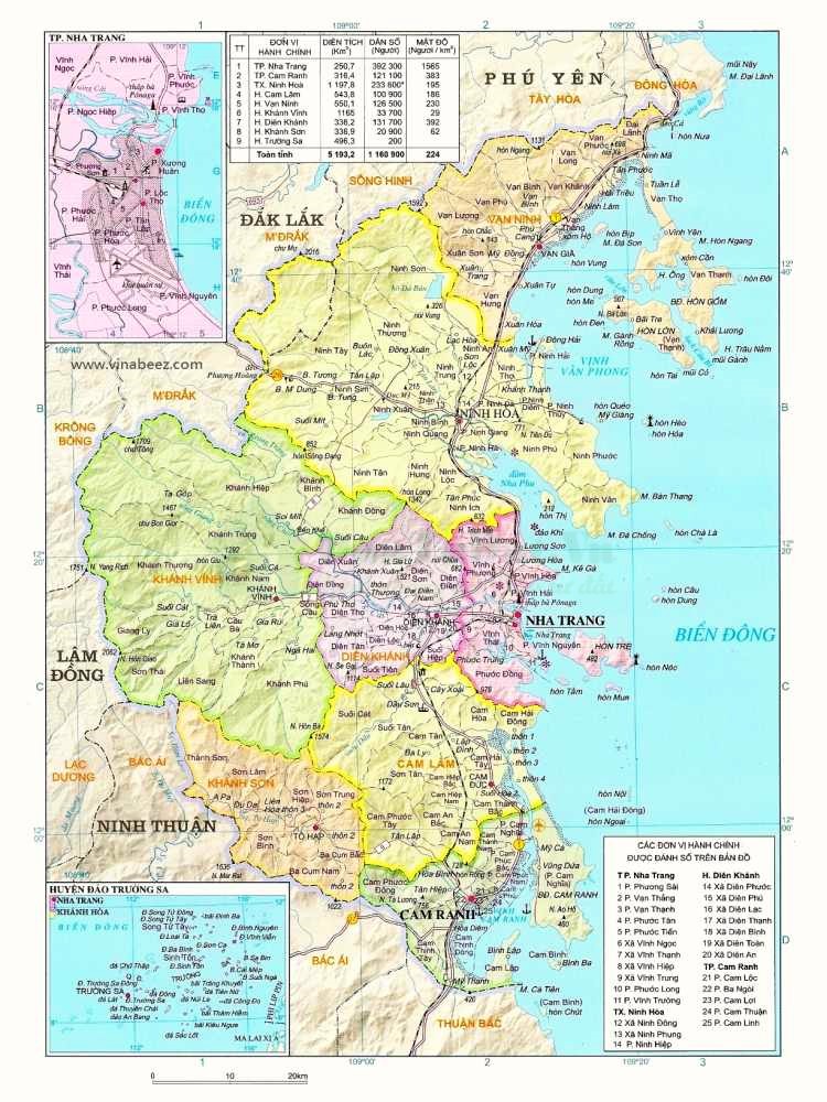 Bản đồ Khánh Hòa