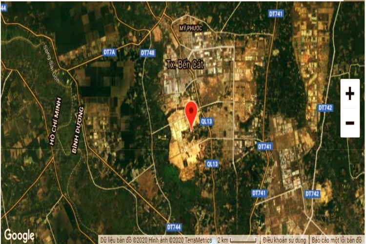 Vị trí dự án Bình Dương Avenue City Việt Đức trên Google Maps