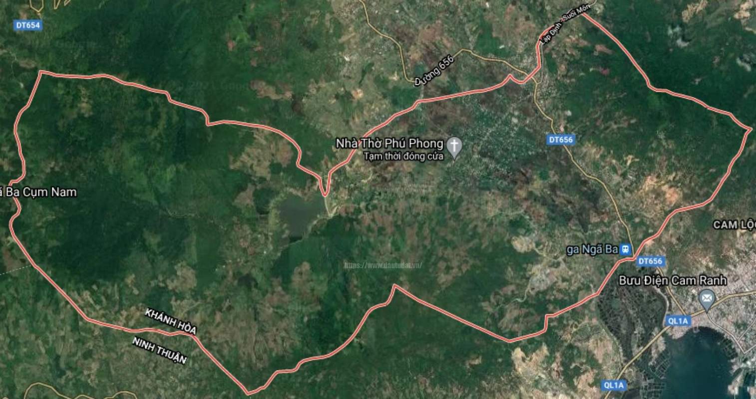 Phường Cam Phước Đông, TP Cam Ranh trên bản đồ Google vệ tinh.